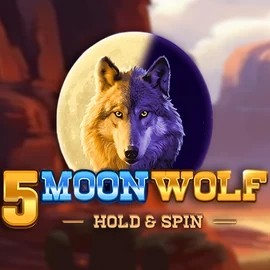 5 Moon Wolf slot logo by Apparat Gaming at RollySpin Casino5 Moon Wolf