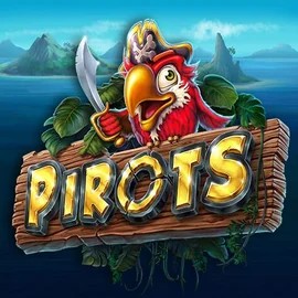Pirots slot logo by ELK Studios at RollySpin CasinoPirots