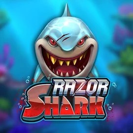 Razor Shark slot logo by Push Gaming at RollySpin Casino