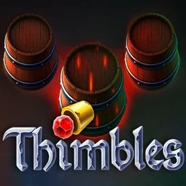 Thimbles slot logo by Evoplay at RollySpin CasinoThimbles